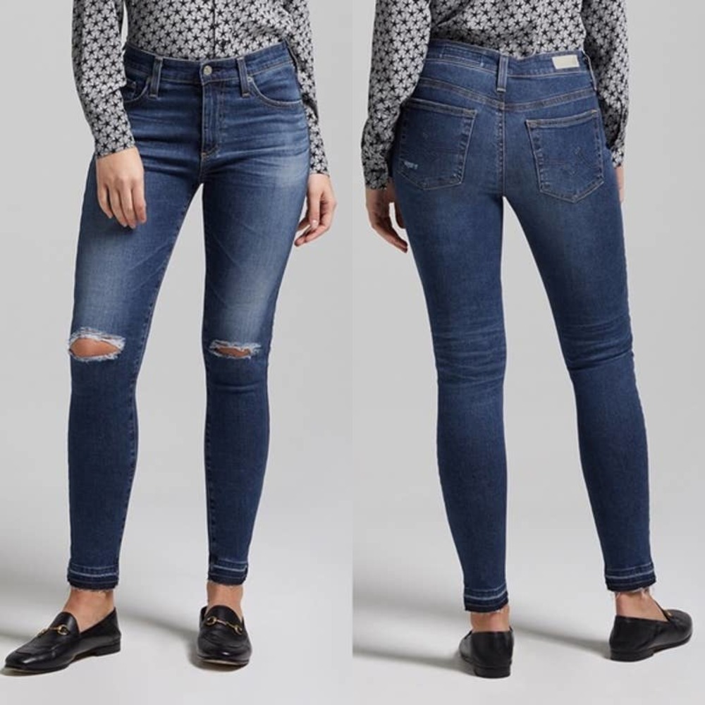 AG Adriano Goldschmied The Legging Ankle Super Skinny Jeans Blue Size 25